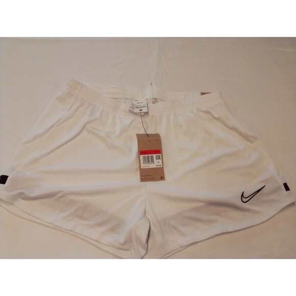 Women's Nike White Standard Fit Shorts Size Large Nwt Tag Attached Small Stain - Picture 2 of 12